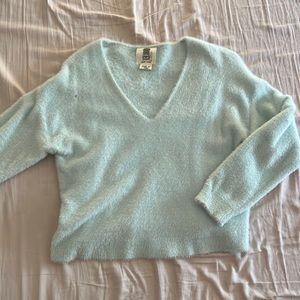 SOFT baby blue cropped sweater